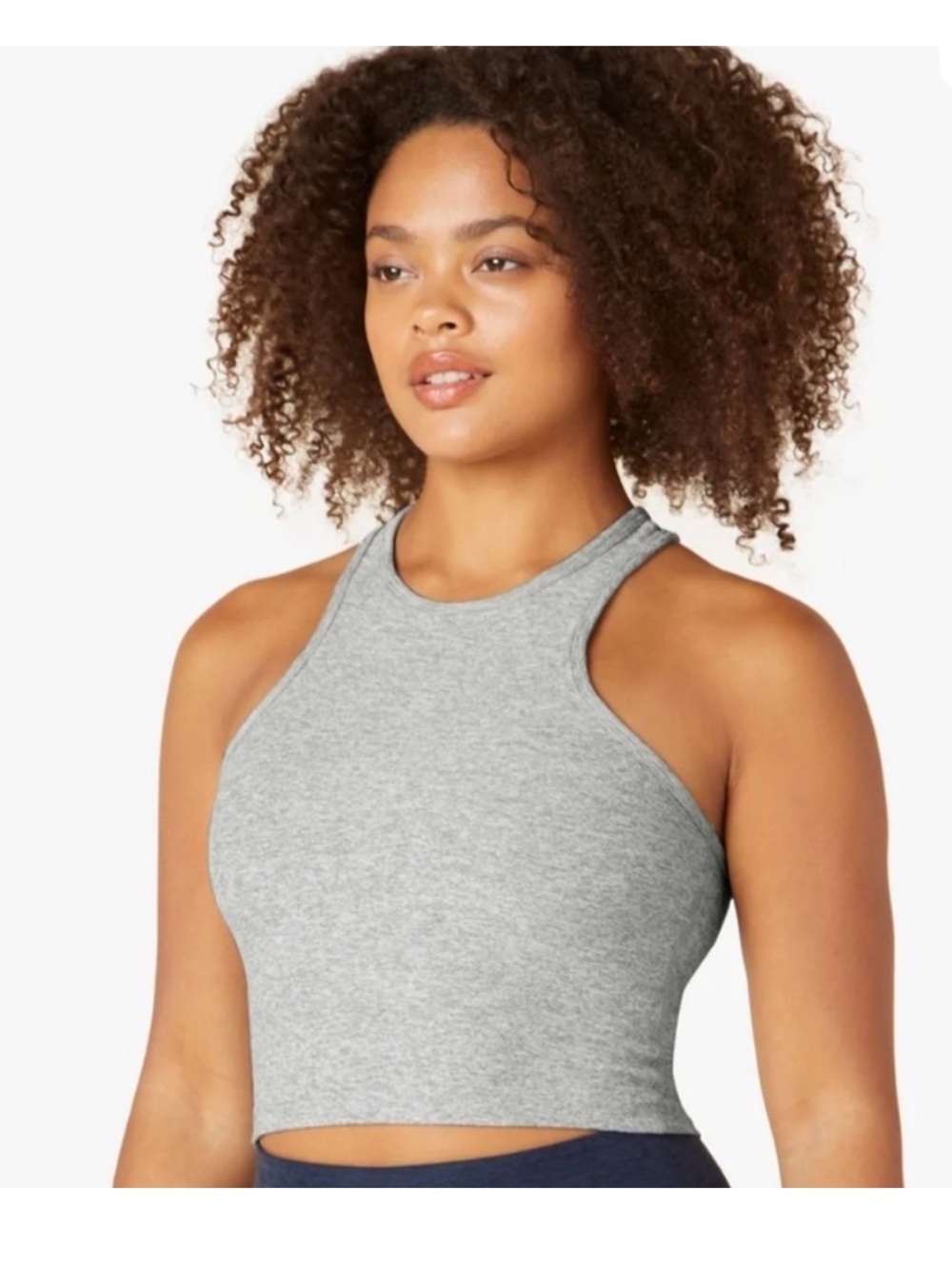 Beyond Yoga Spacedye Studio Cropped Yoga Tank XS Grey